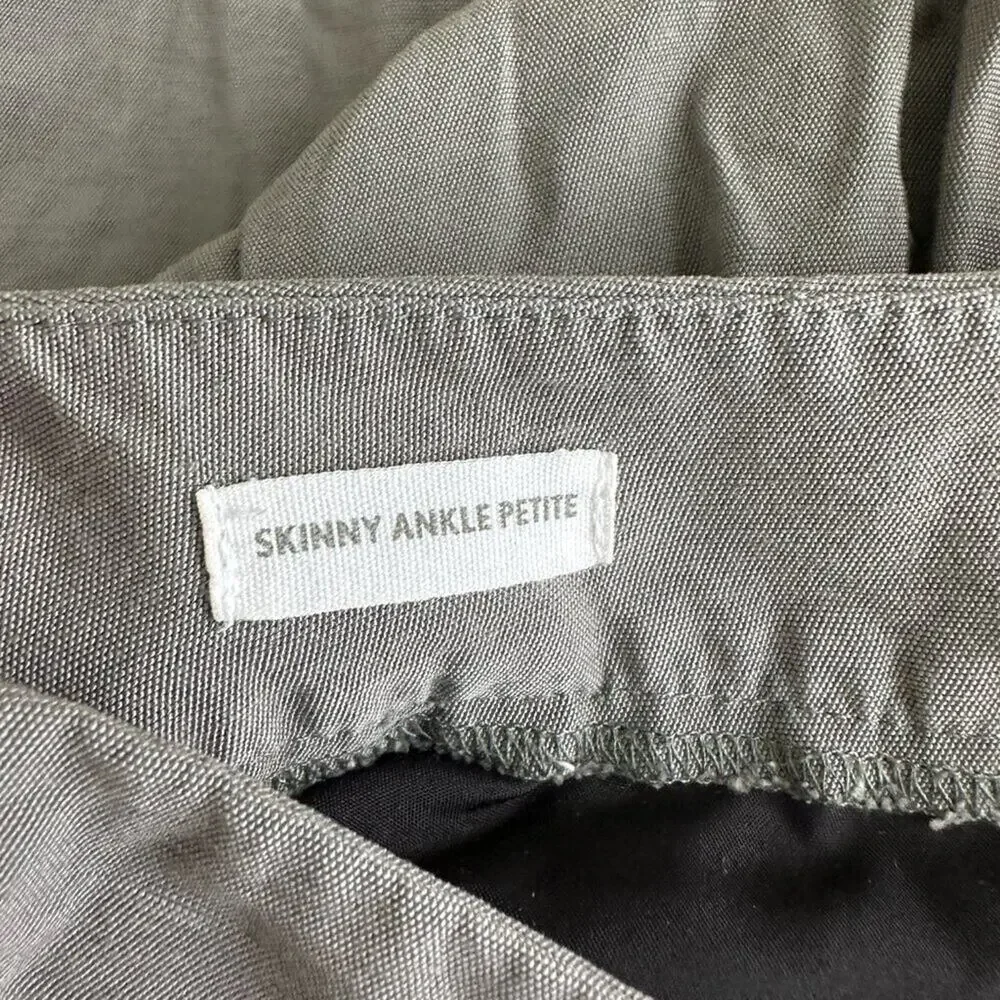 2/$30 LOFT Outlet Straight Leg Chino Pants High Waist Olive 00P #A0634 TRB3